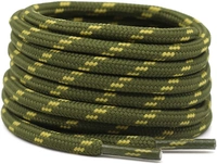 GRAH SANGRAH® (2 Pair) Shoelaces for Hiking Shoes, Outdoor Walking Sneakers, Outdoor Hiking, Climbing, Basketball, Work Boot, Running , Sport Shoes - 120 cm, Army Green Yellow